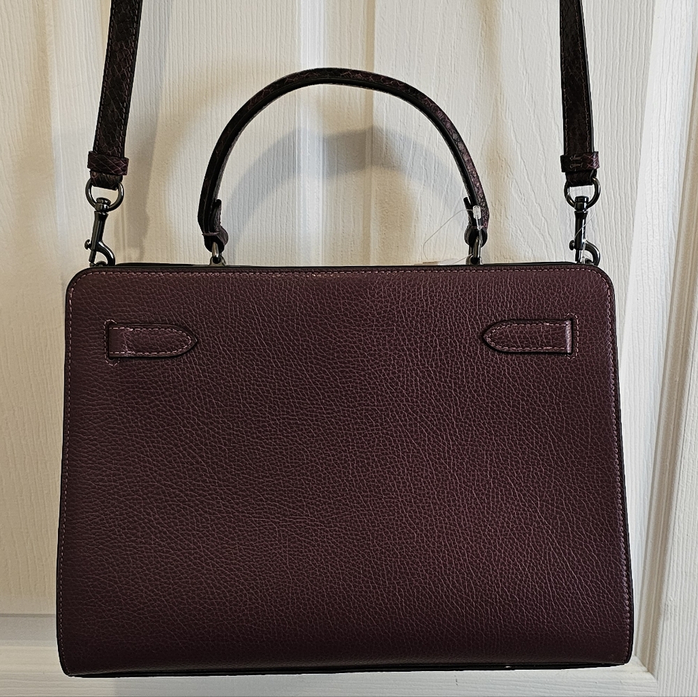 Coach NWT Boysenberry Lane Carryall Satchel - Picture 2 of 16